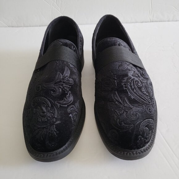 Bruno Marc Dress Shoes Velvet Loafers Mens Size 6.5 Slip On Black - Picture 2 of 15